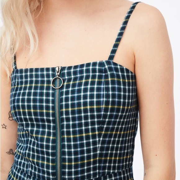Aeropostale Plaid Zip Front Dress Medium - Picture 2 of 8